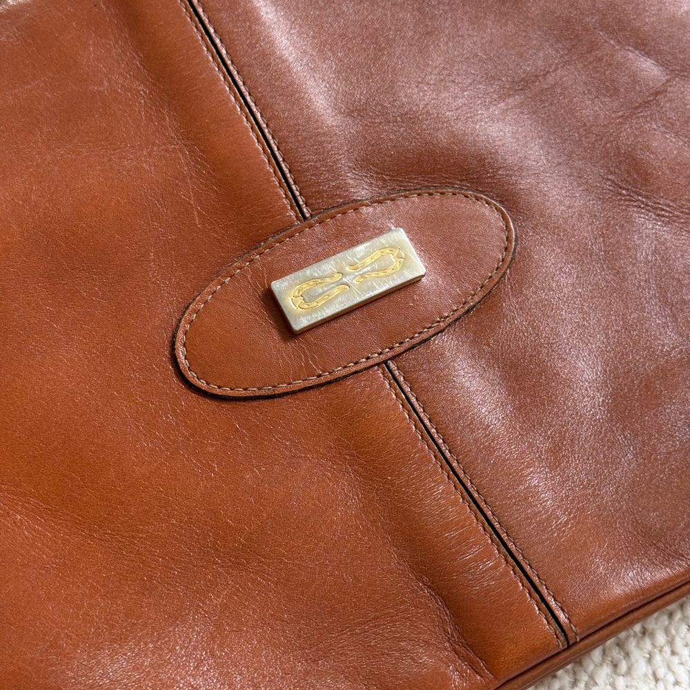 Vintage Leather Boho Clutch - Picture 2 of 9